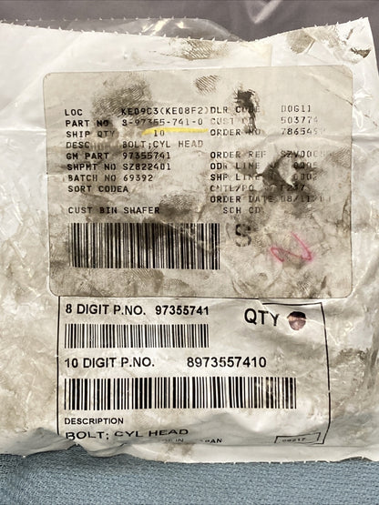 QTY 4 NEW GM 97355741 BOLT/SCREW, CYLINDER HEAD 2001-2010