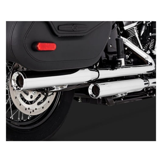NEW GENUINE VANCE & HINES 16716 3" Eliminator Slip-On Mufflers Harley 18-23