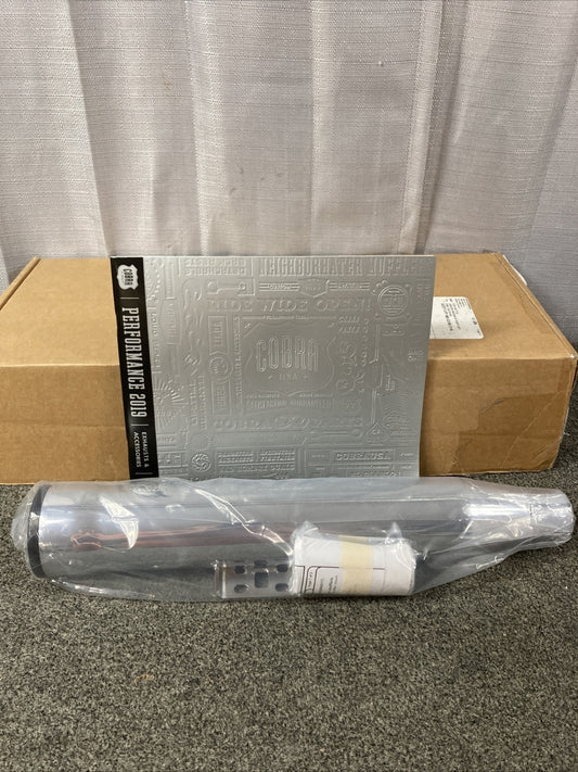 NEW GENUINE COBRA 1801-1269 3" RPT SLIP-ON CHROME 18-22 FLHC/FLHCS/FLDE