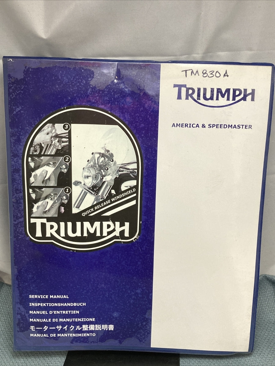 NEW TRIUMPH 3856380 AMERICA, SPEEDMASTER SERVICE MANUAL ISSUE 1, 02.2010