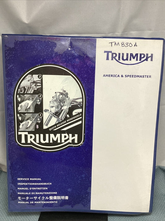 NEW TRIUMPH 3856380 AMERICA, SPEEDMASTER SERVICE MANUAL ISSUE 1, 02.2010