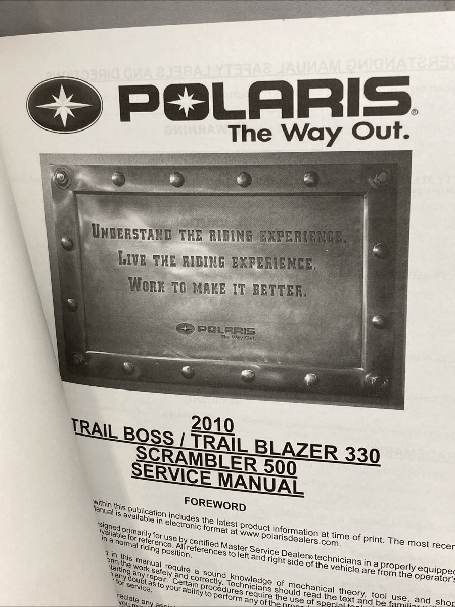 NEW GENUINE POLARIS 9922474 SCRAMBLER/TRAIL BOSS/TRAIL BLAZER SERVICE MANUAL '10