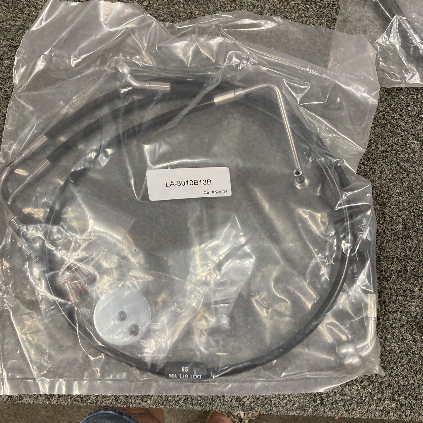 NEW GENUINE DRAG SPECIALITIES 0610-1191 BL VINYL BRAIDED HANDLEBAR CABLE KIT