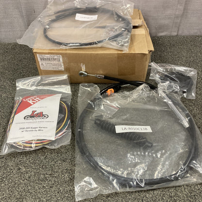 NEW GENUINE DRAG SPECIALITIES 0610-1191 BL VINYL BRAIDED HANDLEBAR CABLE KIT
