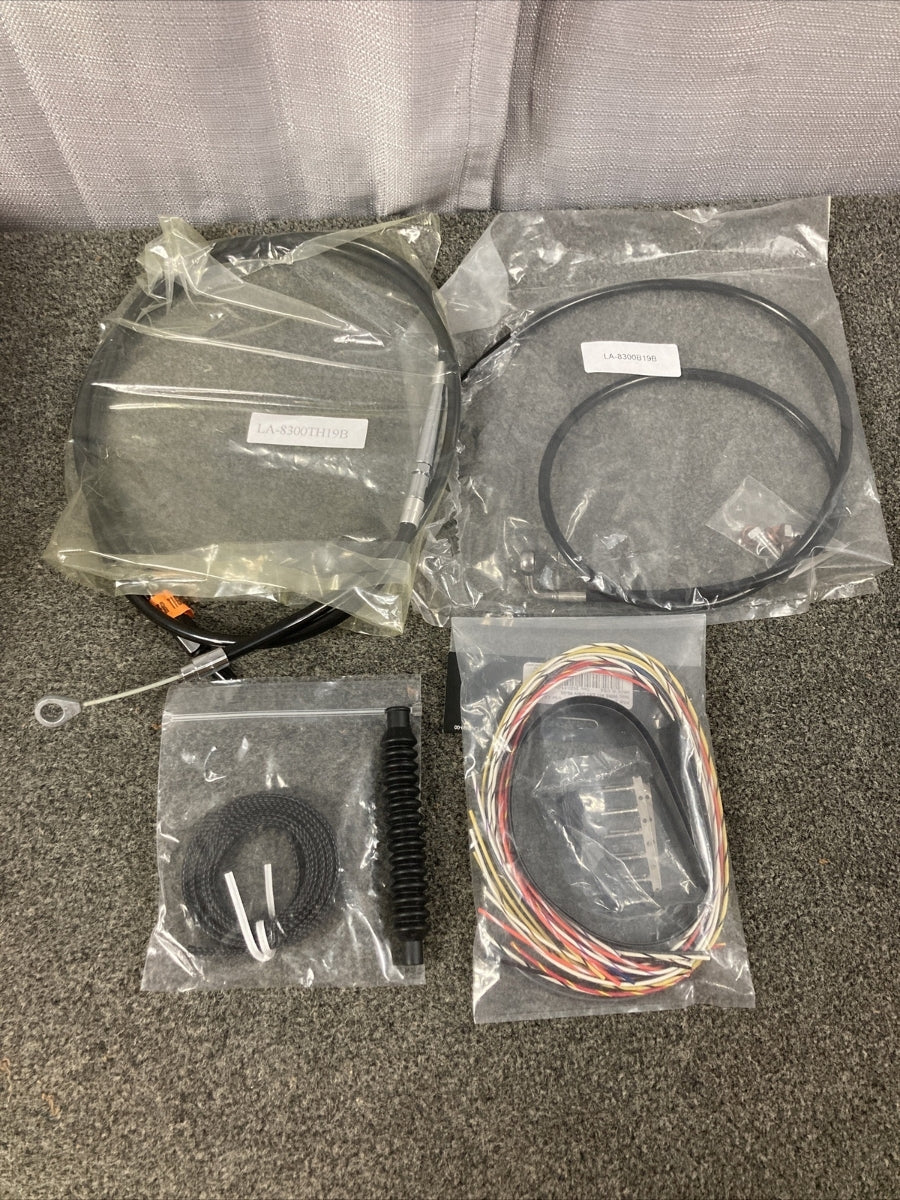 NEW GENUINE DRAG SPECIALITIES 0610-1379 BL VINYL HANDLEBAR CABLE/BRAKE LINE KIT
