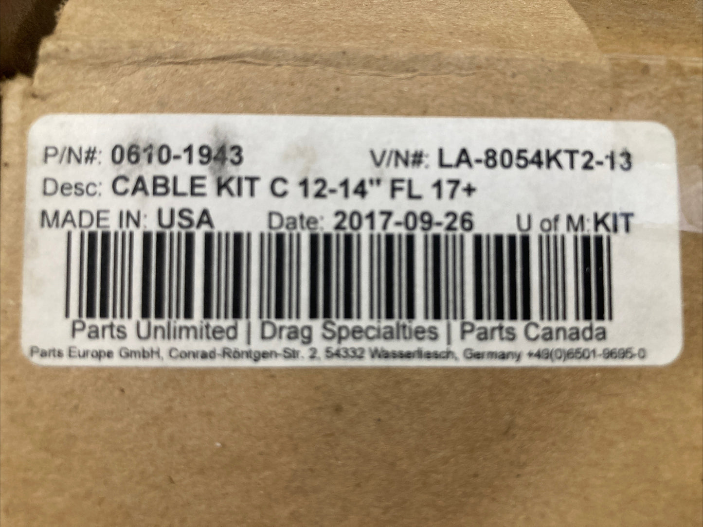NEW LA CHOPPERS LA-8054KT2-13 Stainless Braided Handlebar and Brake Line Kit