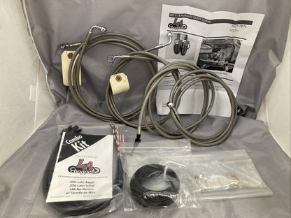 NEW LA CHOPPERS LA-8054KT2-13 Stainless Braided Handlebar and Brake Line Kit