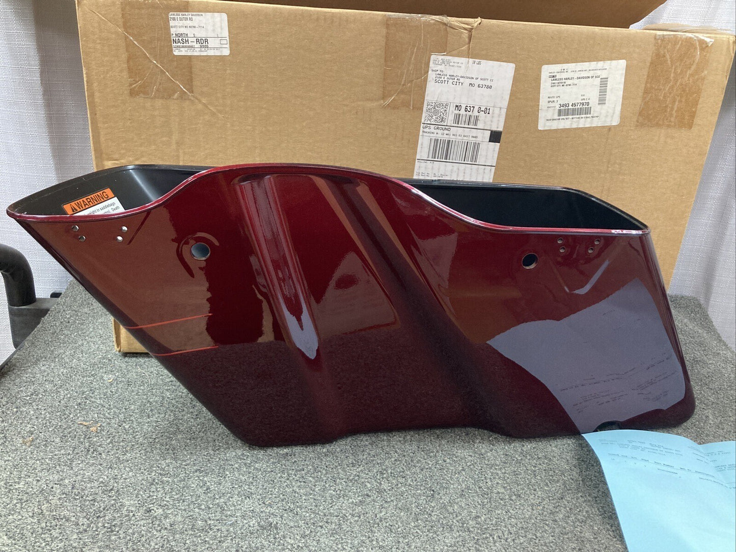 NEW GENUINE HARLEY DAVIDSON 90201066EAM DRL KIT BOTTOM, Rh, Vlcty Red PNSTRP