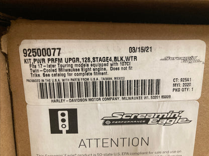 NEW GENUINE HARLEY DAVIDSON 92500077 Milwaukee-Eight KIT, PWR PRFM UPGR, 128