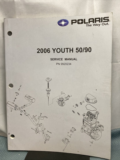 NEW GENUINE POLARIS 9920234 YOUTH 50/90 SERVICE MANUAL 2006