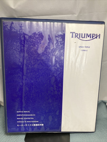 NEW TRIUMPH T3856080 SPEED TRIPLE 1050CC SERVICE MANUAL ISSUE 2, 09.2006