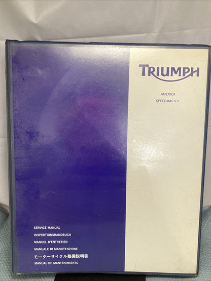 NEW TRIUMPH T3856360 AMERICA/SPEEDMASTER SERVICE MANUAL ISSUE 1, 05.2007