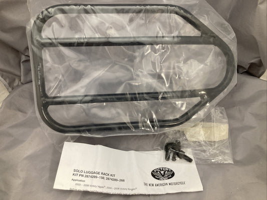 NEW GENUINE VICTORY 2874289-266 VEGAS & KINGPIN BLACK SOLO LUGGAGE RACK