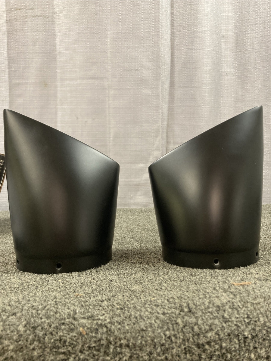 NEW GENUINE VICTORY 2878042-266 BIG MOUTH EXHAUST TIPS - BLACK STANDARD CRUISER