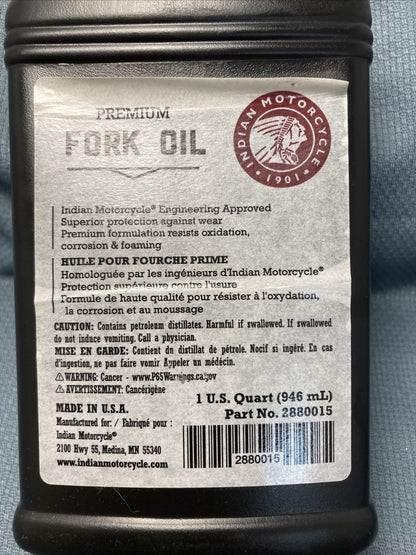 NEW GENUINE POLARIS/INDIAN 2884244 Motorcycle Fork Oil
