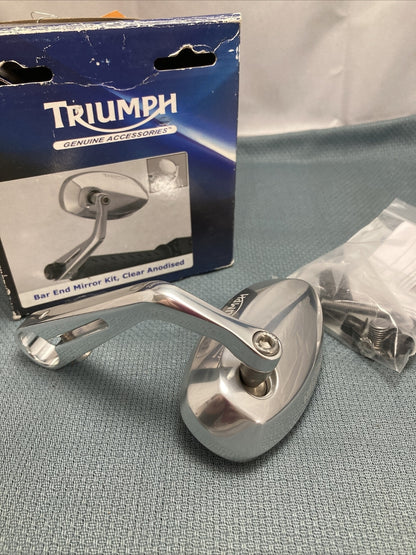 NEW VICTORY/TRIUMPH A9638116 BAR END MIRROR KIT, CLEAR ANODISED