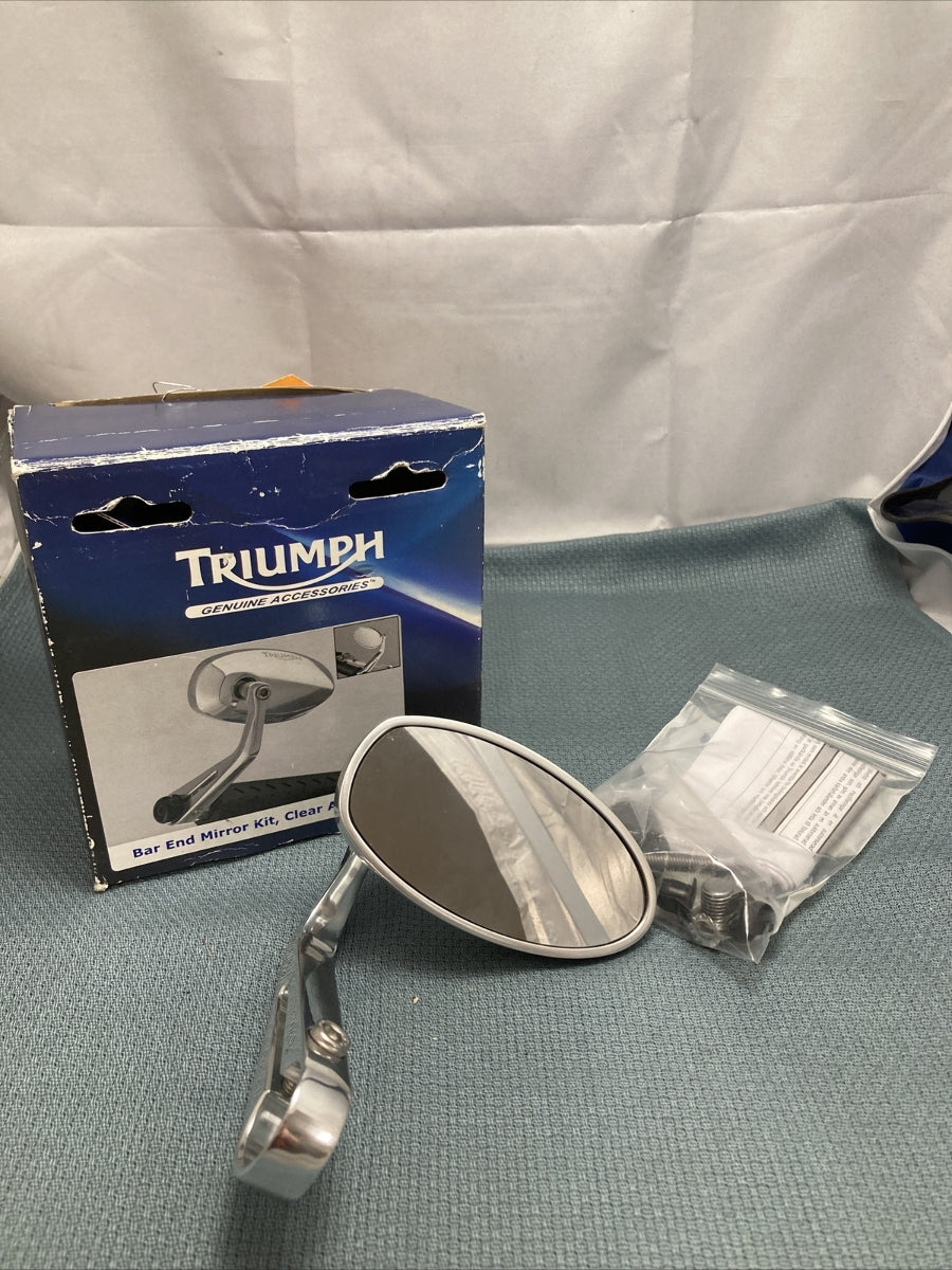 NEW VICTORY/TRIUMPH A9638116 BAR END MIRROR KIT, CLEAR ANODISED