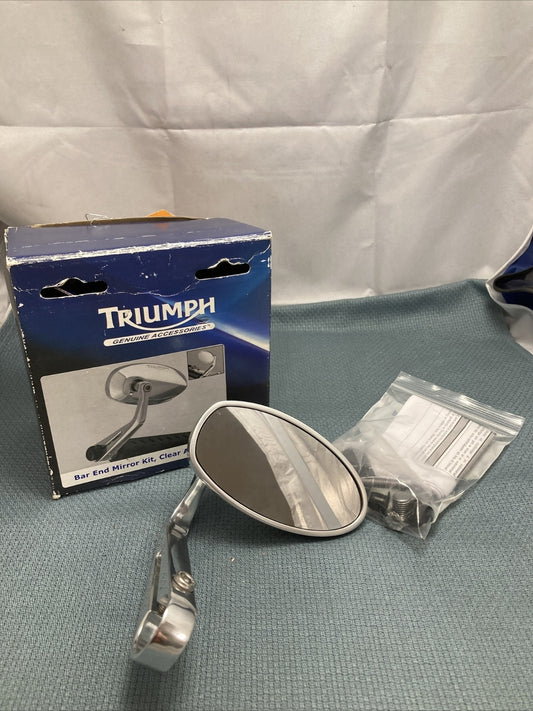 NEW VICTORY/TRIUMPH A9638116 BAR END MIRROR KIT, CLEAR ANODISED