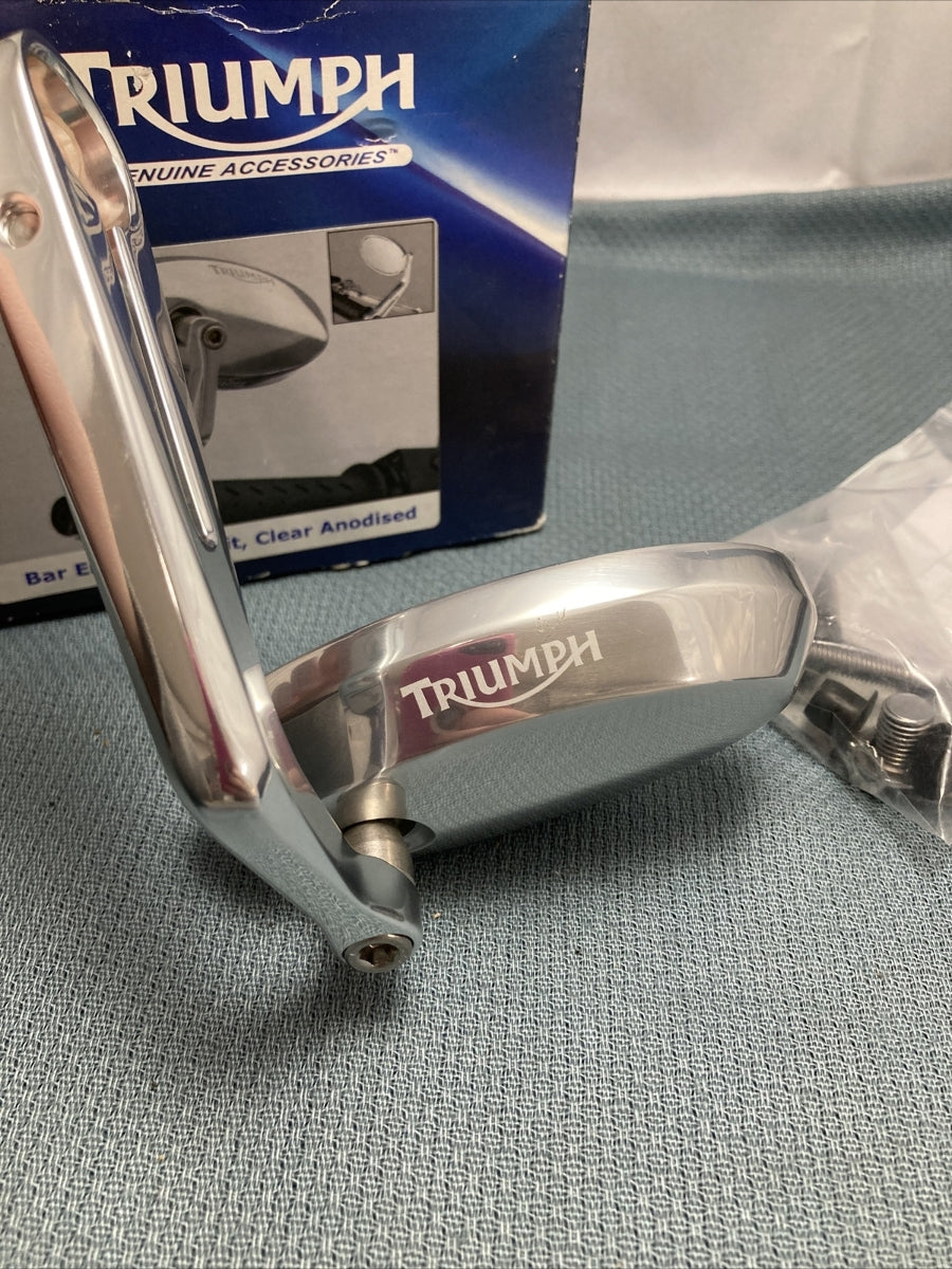 NEW VICTORY/TRIUMPH A9638116 BAR END MIRROR KIT, CLEAR ANODISED