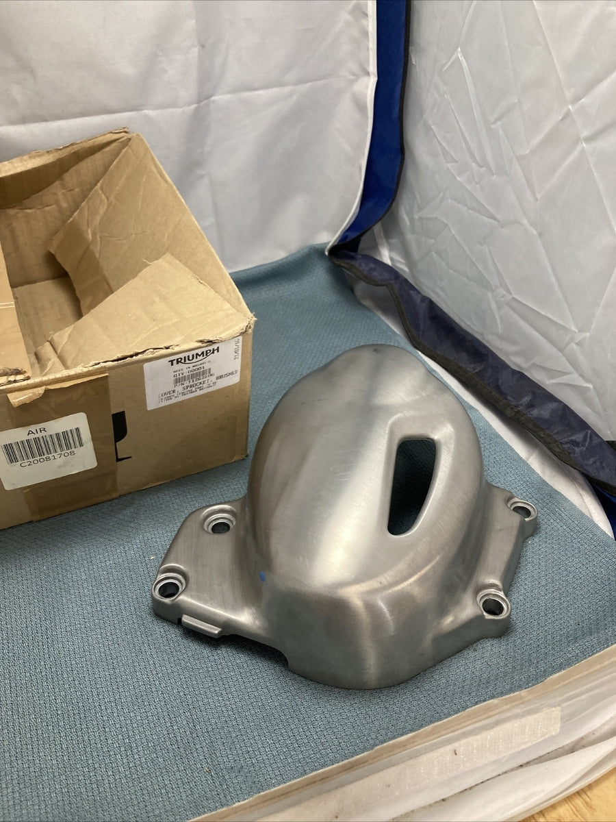 NEW GENUINE VICTORY/TRIUMPH T1262206 SPROCKET COVER, BRUSHED