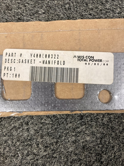 NEW WIS-CON TOTAL POWER Y400E00322 MANIFOLD GASKET
