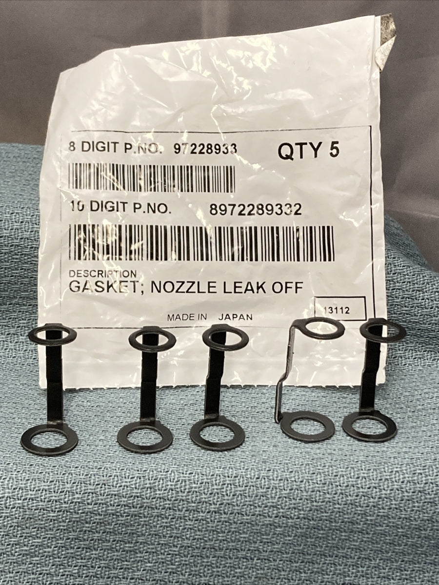 QTY 5 NEW GENUINE GM 97228933 GASKET, FUEL INJECTOR FUEL FEED PIPE 2001-2004