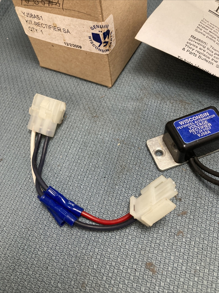 NEW WISCONSIN PARTS YJ58A FLYWHEEL ALTERNATOR VOLTAGE RECTIFIER 12/24 VOLT