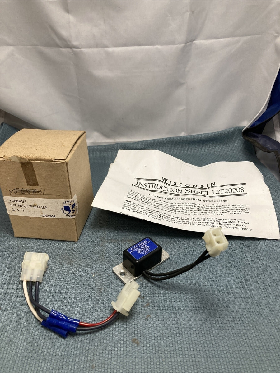 NEW WISCONSIN PARTS YJ58A FLYWHEEL ALTERNATOR VOLTAGE RECTIFIER 12/24 VOLT