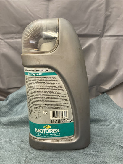 NEW MOTOREX RACING FORK OIL 7, 5W 33.8 FL OZ