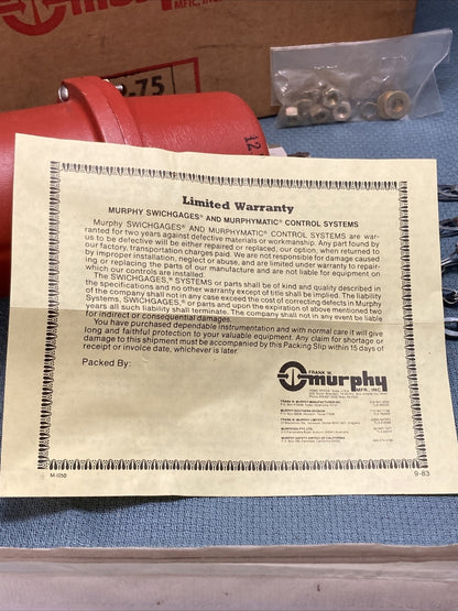 NEW MURPHY RP75-12 RACK PULLER 12 V.D.C. CHAIN FOR DIESEL ENGINES