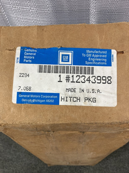 NEW GENUINE GM 12343998 HITCH PACKAGE, BALL MOUNT GR 7.068