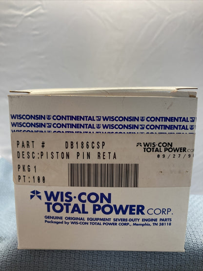 NEW WIS-CON TOTAL POWER DB186CSP PISTON-PIN-RETAINER ASSEMBLY