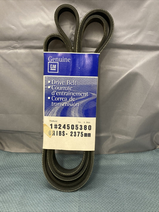 NEW GENUINE GM 24505380 SERPENTINE BELT 6 RIBS-2375MM GR 1.066
