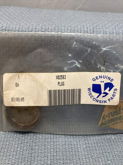 NEW GENUINE WISCONSIN X02583 Plug, Cup 1 5/8"