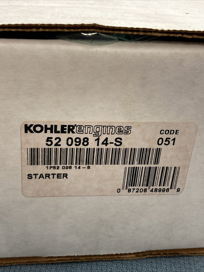 NEW KOHLER 52 098 14-S ELECTRIC STARTER SOLENOID