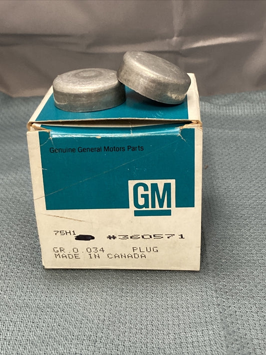 QTY 2 NEW GENUINE GM 360571 ENGINE CORE PLUG GR 0.034