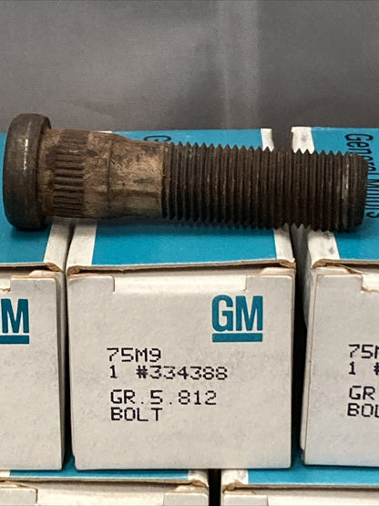 QTY 11 NEW GENUINE GM 334388 STUD, FRONT WHEEL, SERRATED 1985-1999 GR 5.812