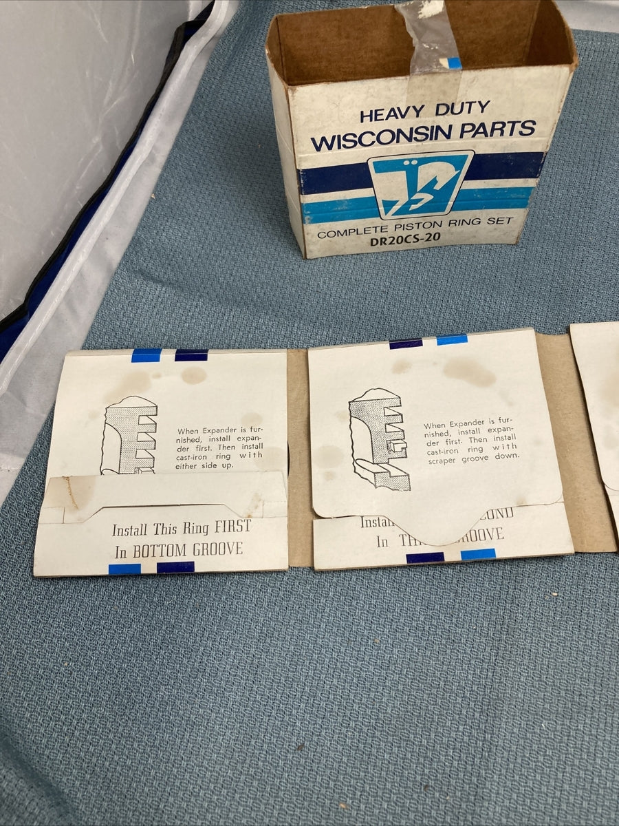 NEW WISCONSIN PARTS DR20CS-20 PISTON RING SET