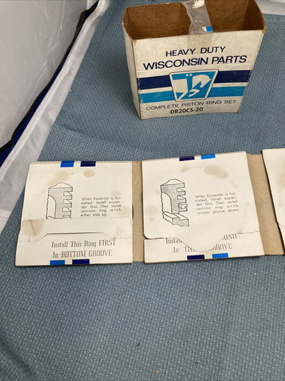 NEW WISCONSIN PARTS DR20CS-20 PISTON RING SET