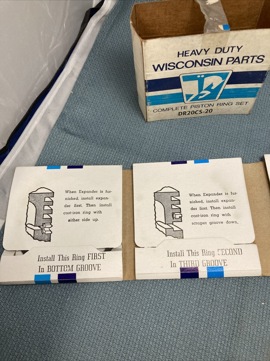 NEW WISCONSIN PARTS DR20CS-20 PISTON RING SET