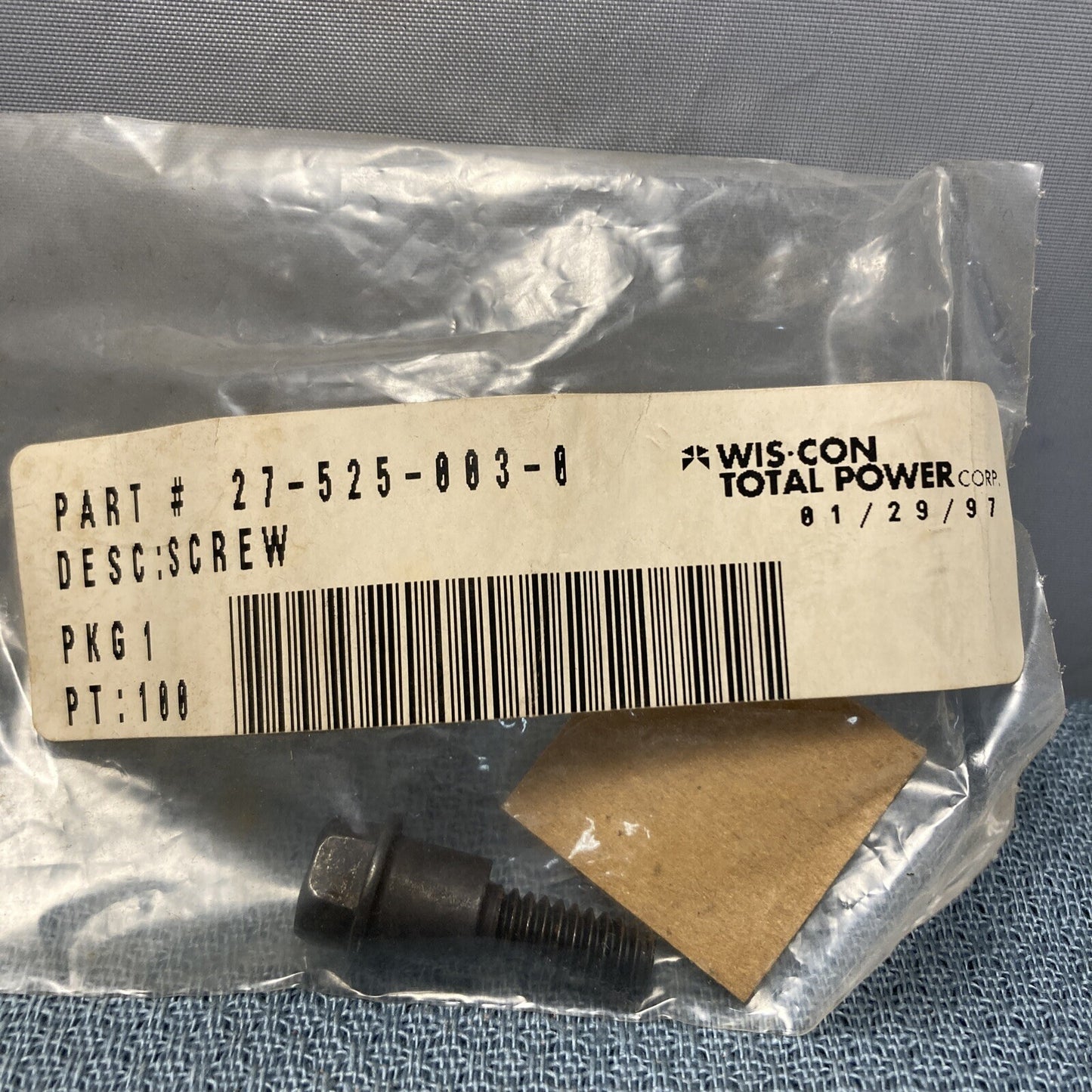 NEW GENUINE WIS-CON TOTAL POWER 27-525-003-0 Recoil Starter bolt