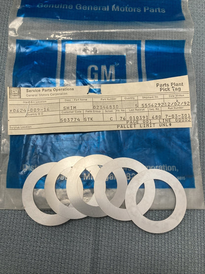 NEW GENUINE GM 02346830 SHIM KIT (5 SHIMS)