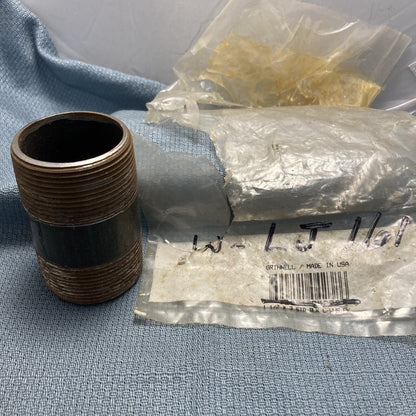 NEW GRINNELL LJ161 NIPPLE, PIPE 1 1/2" X 3" STD BLACK, L-WHS WISCONSIN