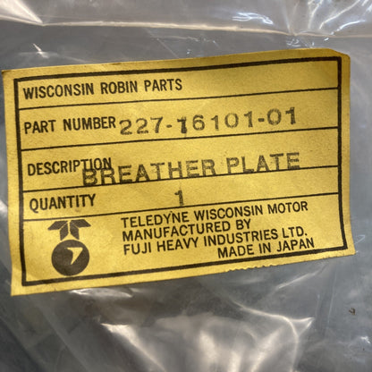 NEW WISCONSIN TELEDYNE SUBARU ROBIN 227-16101-01 BREATHER PLATE