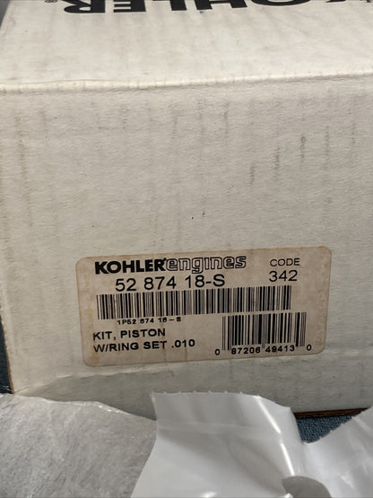 NEW GENUINE KOHLER 52 874 18-S PISTON KIT WITH RINGS