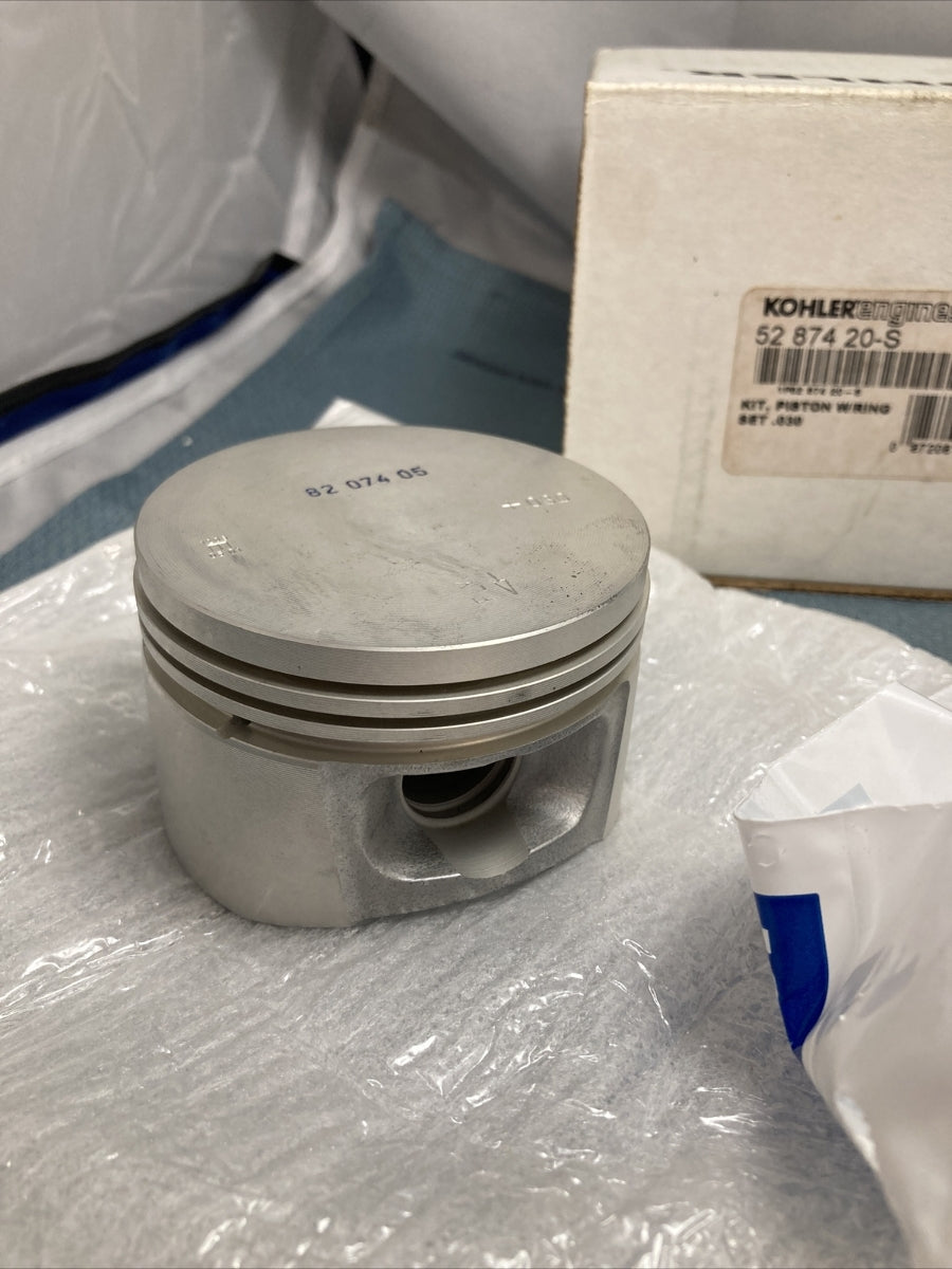 NEW GENUINE KOHLER 52 874 20-S PISTON KIT WITH RINGS