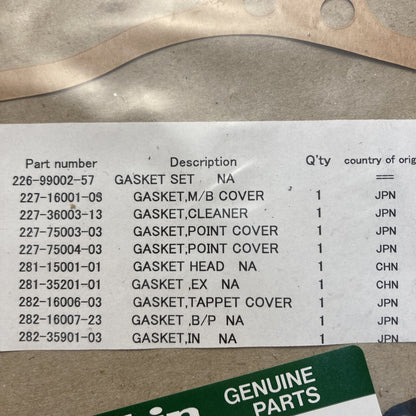 NEW GENUINE SUBARU ROBIN 226-99002-57 GASKET SET 15W