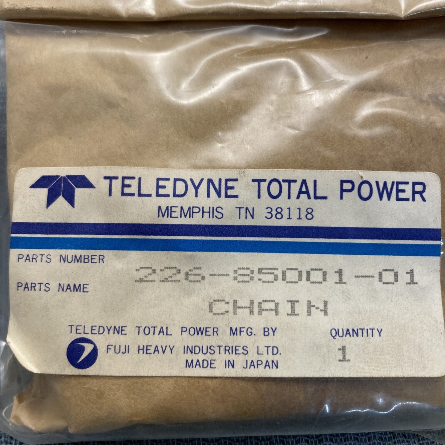 NEW TELEDYNE TOTAL POWER 226-85001-01 CHAIN