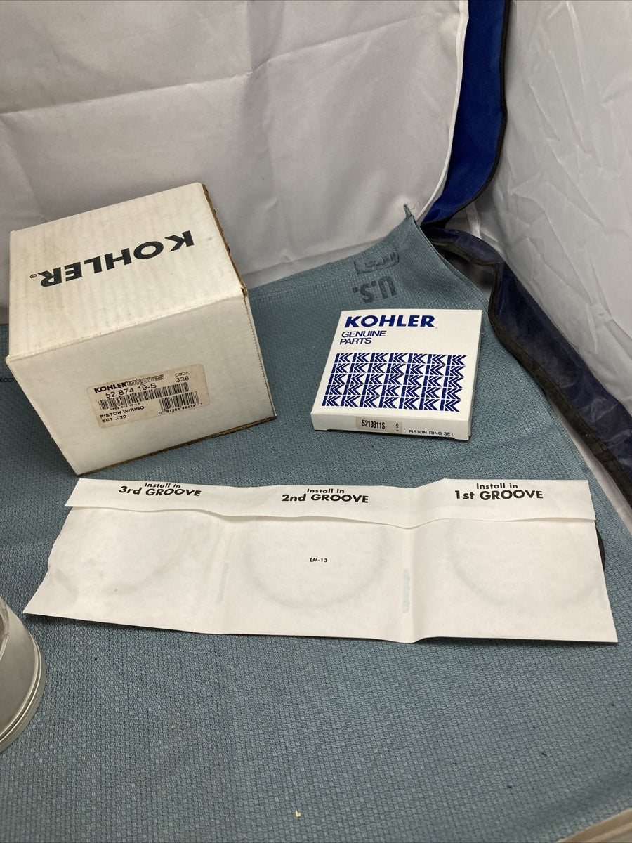 NEW GENUINE KOHLER 52 874 19-S PISTON KIT WITH RINGS