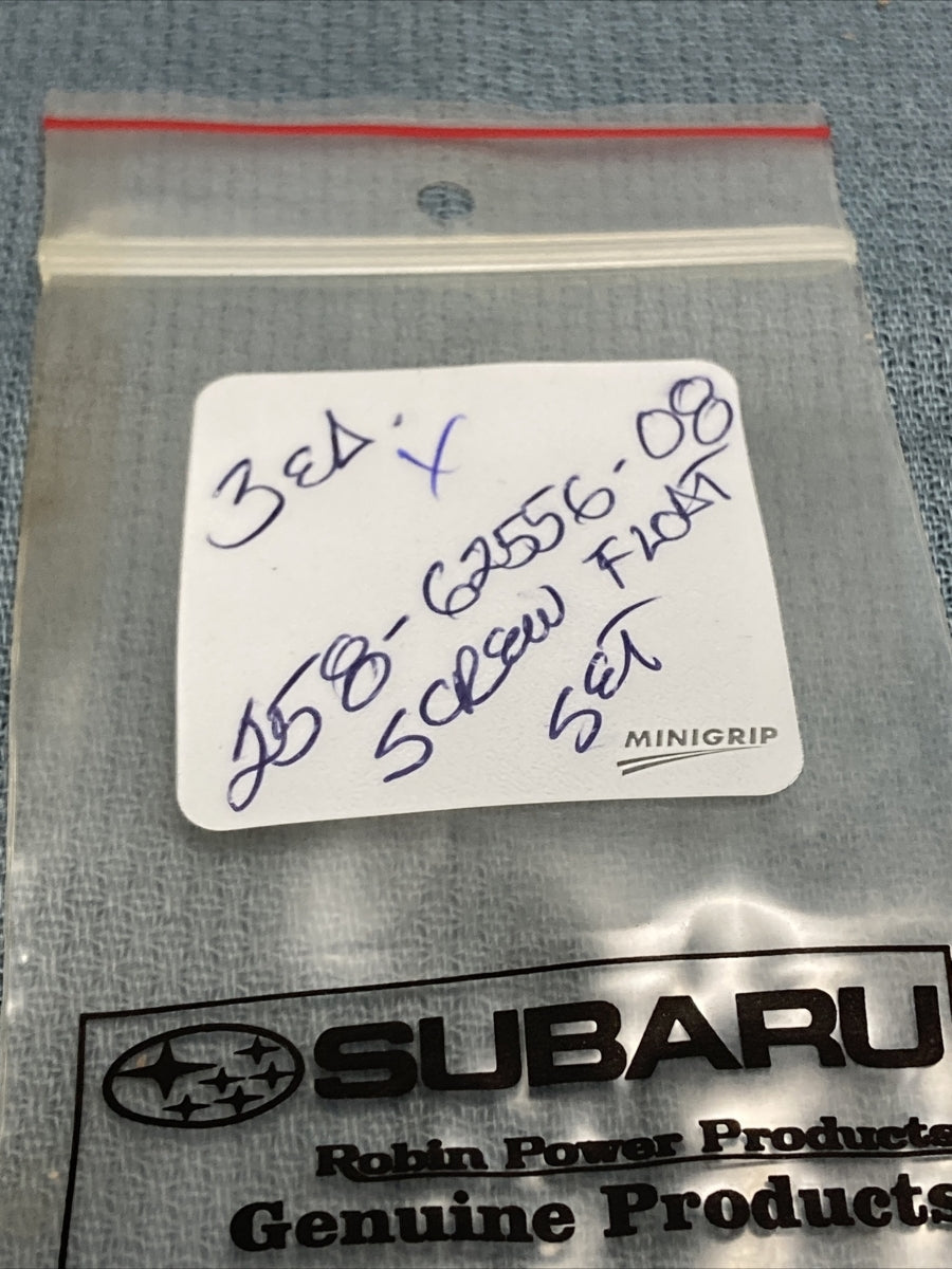 QTY 3 NEW ROBIN SUBARU 258-62556-08 SCREW, FLOAT PIN SET